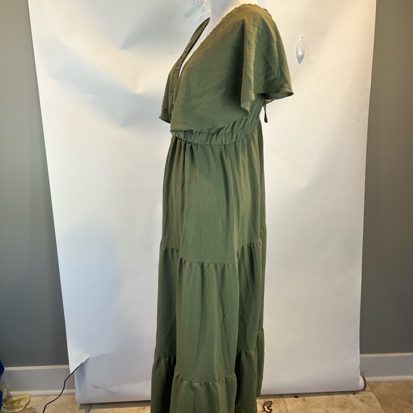 Simplee V Neck Ruffle Maxi Dress - Picture 5 of 7